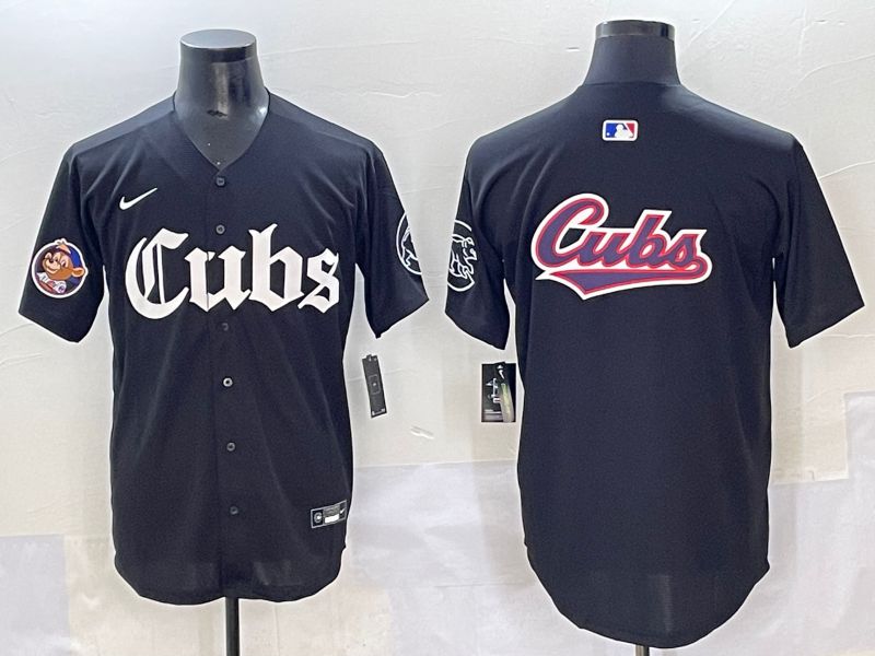 Men 2025 Chicago Cubs Blank Black Five generations Joint Name Nike MLB Jersey style 9